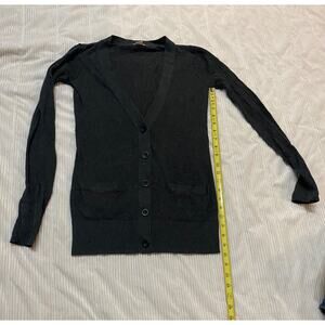 mossimo button button cardigan dark gray women small
